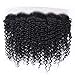 VTAOZI Brazilian Curly Human Hair 3 Bundles with Frontal Lace Closure 13x4 Ear to Ear Lace Frontal with 100% Unprocessed Virgin Kinky Curly Hair Bundles Natural Color (10 12 14 + 10 Frontal)