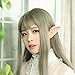 Secaden Cosplay Fairy Pixie Elf Ears Soft Pointed Ears Tips Anime Party Dress Up Costume Accessories (Medium Style)