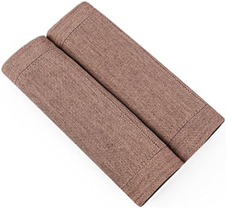 Camel Soft Linen Fabric Car Safety Seat Belt Cushion Cover Pad