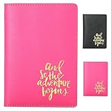 SanSiDo RFID Blocking Leather Passport Cover Passport Holder Travel Wallet Passport Wallet Case - FULL GRAIN LEATHER (Rose)