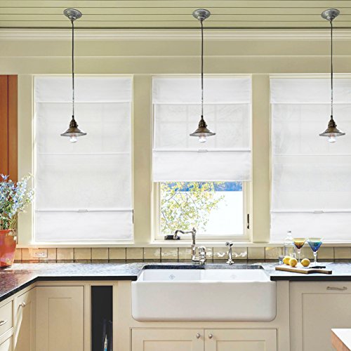 image for Chicology Cordless Magnetic Roman Shades / Window Blind Fabric Curtain