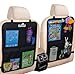 Kick Mats Plus 2 Extra Large Organizer Pockets - Deluxe Backseat Protector As Seat Covers for Car, SUV, Minivan or Truck - Vehicle Back Seats Kids Safety Accessories - Universal Automotive Protectors