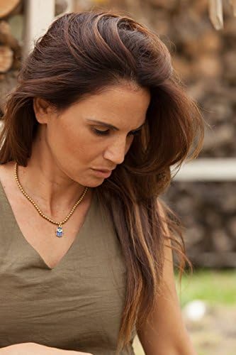 Bronze choker, Wrapped bracelet, Evil eye pendant necklace, Pendant choker, Hamsa choker, Bronze beads necklace, Bronze beads bracelet