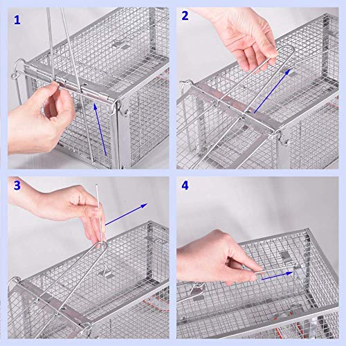 Large Animal Humane Live Cage Rat Trap for Rat, Mouse, Hamster and Other Rodents - Thumbnail 3