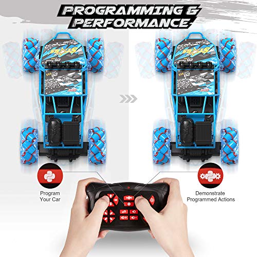 RAGU Drift Remote Control Car 1: 16 Rechargeable RC Truck 2.4 Ghz 4WD High Speed All Terrain Monster Truck with LED Lights & Music, Car Toys for Boys Girls