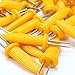 Elcoho 50 Pieces Stainless Steel Corn Holders Corn on The Cob Holders Prong Skewers with Storage Box