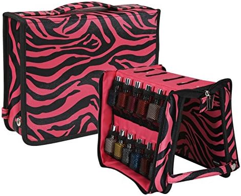 Seya Portable Nail Polish Storage Folder (Pink Zebra)