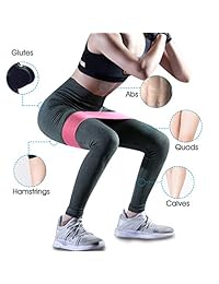 Resistance Bands for Legs and Butt, Fabric Exercise Bands Stretching Strength Training, 2 Pack Wide Hip Bands Booty Band Loop Workout Bands Anti Slip Circle Fitness Band for Women Yoga