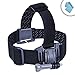 USA Gear Action Cam Head Strap Action Mount with J Hook and Tripod Adapter - Compatible with Kodak PIXPRO SP1, Vivitar Full HD Action Camera, Ricoh WG-M1 Black Waterproof Action Video Camera & More