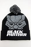Marvel Black Panther Pom Beanie with Embroidered Logo