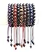 AD Beads Natural 8mm Gemstone Bracelets Healing Power Crystal Macrame Adjustable 7-9 Inch (Amethyst)