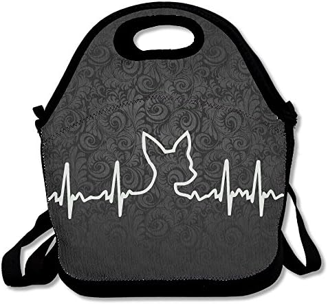 Multifictional Lunch Bag, Dog Heartbeat Chihuahua Lunch Tote Bag/Backpack With Zipper For Kids/Adults