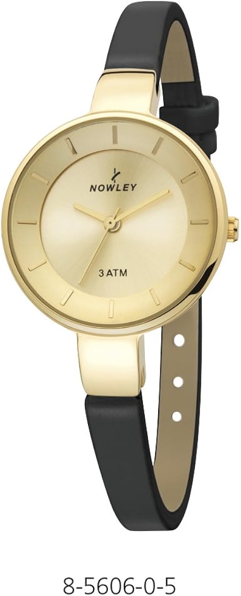 Reloj Mujer,Marca Nowley, Acero Chapado con Correa de Piel ...