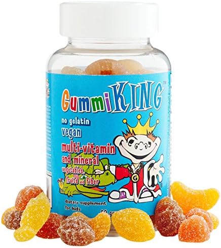Gummi King, Multi-Vitamin and Mineral, Vegetables, Fruits and Fiber, For Kids, 60 Gummies - 3PC