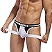ManView Men Sexy Cotton Jockstrap Elastic G-String Thong Men Underwear (X-Large) Black