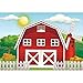Funnytree 7x5ft Durable Fabric Cartoon Red Farm Animals Party Backdrop No Wrinkles Children Birthday Background for Photography Decorations Photobooth Banner Photo Studio Props