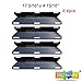 bbq factory Replacement Porcelain Steel BBQ Gas Grill Heat Plate / Heat Shield JBX041 (4-pack) Select Gas Grill Models By Charmglow, Permasteel, Costco, Nexgrill, Perfect Flame, Sam's Club, Grand Isle and Other