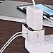 Universal Travel Adapter, International Adapter Plug Kits Dual USB Charging Ports, All in One Converter Wall Charger, ZGGCD Worldwide AC Power Outlet for USA AUS UK Europe Cell Phone Laptop - White
