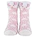 Cozy Christmas and Furry Critter Socks with Santa, Reindeer and More! Soft and Plush Socks for Women (Lamb)