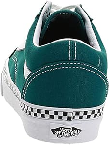 vans old skool checkerboard foxing quetzal green skate shoes