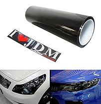 12 by 48 inches Self Adhesive 20% Dark Black Headlights, Tail Lights, Fog Lights Tint Vinyl Film