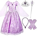 Girls Rapunzel Deluxe Princess Dress Costume (6-7)