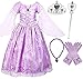 Romy's Collection Girls Rapunzel Deluxe Princess Dress Costume (6-7)