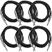 Seismic Audio SASTSX-10Black-6PK 10-Feet TS 1/4-Inch Guitar, Instrument, or Patch Cable, Black
