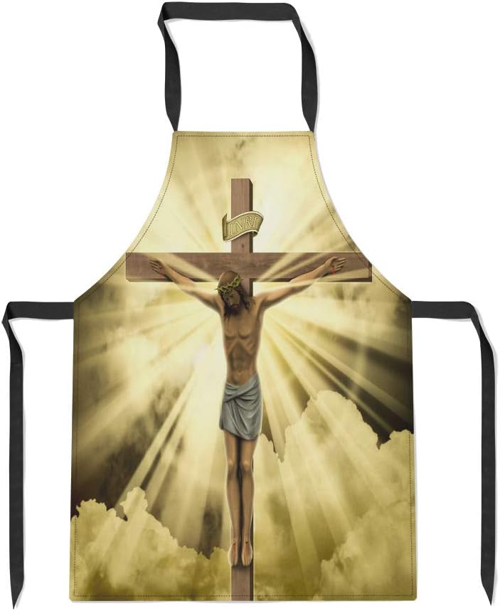 Amazoncom Pinbeam Apron Crucifixion Jesus Christ Cross Clouds