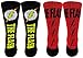 DC Comics Flash Athletic Crew Socks 2 Pair Pack (One Size, Red/Black/Yellow)