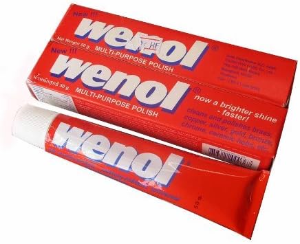 Set Of 2 WENOL MULTI-PURPOSE POLISH!!! NOW A BRIGHTER SHINE - FASTER! CLEANS AND POLISHES BRASS,COPPER,SILVER,BRONZE,CHROME,CERAMIC HOBS,ETC. Buy This Item!! Get One Free Personal Battery (2A) Fan