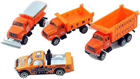 San Tokra 4Pcs Engineering Vehicles Model Alloy Metal & Plastic Toy Cars for Children Gift