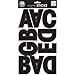 me & my BIG ideas mambiSTICKS Themed Stickers, Upper Case Alphabet and Numbers, Black