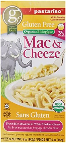 Pastariso Organic Quick-Cooking Brown Rice Mac and White Cheeze, Elephant, 5-Ounce