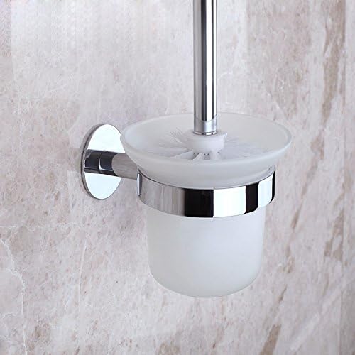 SAEJJ-The Suction Cup Mount Toilet Brush Kit Stainless Steel Non-Marking From The Punch Toilet Brush Bathroom Cleaning Brush Cleaning Brush