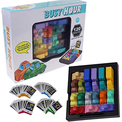 Rush Hour Traffic Jam Game - Logic Game and STEM Toy for Boys and Girls Age 5 and Up (Multicolor)