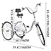 Bkisy Tricycle Adult 24” 7-Speed 3 Wheel Bikes for Adults Three Wheel Bike for Adults Adult Trike Adult Folding Tricycle Foldable Adult Tricycle 3 Wheel Bike Trike for Adults (White)thumb 1