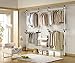 Prince Hanger Deluxe Pants & Shelf Hanger Heavy Duty One Touch Load 880LBS Clothing Racks for Hanging Clothes Metal Wardrobe Closet Garment Tension Rod Freestanding Ivory Height Adjustable PHUS-0052