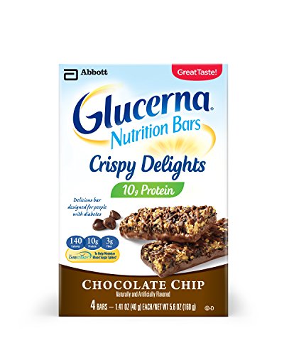 Glucerna Crispy Delights Nutrition Bars, Chocolate Chip, 4 Count Glucerna Crispy Delights Nutrition Bars, Chocolate Chip, 4 Count