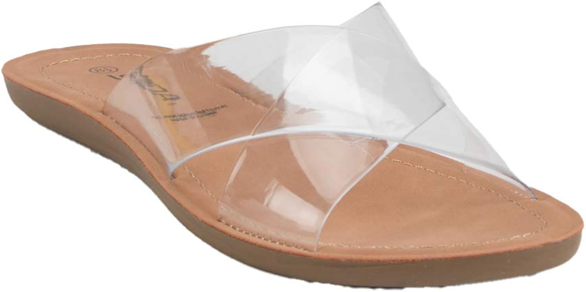 clear footbed sandals