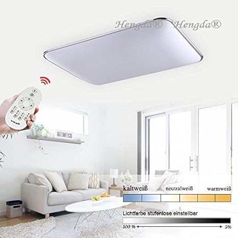 Hengda 96w Led Deckenleuchte Kuchen Badleuchte Wohnzimmer Deckenleuchte Ip44 Badezimmer Geeignet 230v 96w Dimmbar Amazon De Beleuchtung