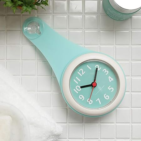 Amcool Wasserdicht Kleine Duschuhr Baduhr Kuchenuhr Wanduhr Uhr Saugnapfe Nicht Tickende Badezimmeruhr Mit Saugnapf E Amazon De Kuche Haushalt