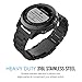 MoKo Garmin Fenix 3/Fenix 5X Watch Band, Universal Stainless Steel Watch Band Strap Bracelet for Fenix 3/Fenix 3 HR/Fenix 5X/5X Plus/Descent mk1 Smart Watch, Watch Not Included, BLACK