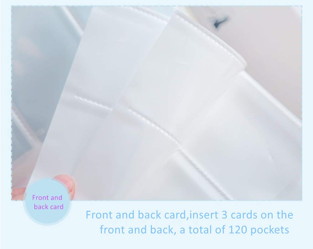 LYH 120 Pockets Mini Photo Album for Fujifilm Instax Mini 7s 8 8+ 9 25 26 50s 70 90 Film Scrapbook Album for Pictures, Blue