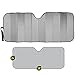 Motor Trend Front Windshield Sun Shade - Accordion Folding Auto Sunshade for Car Truck SUV - Blocks UV Rays Sun Visor Protector - Keeps Your Vehicle Cool - 58 x 24 Inch (Green)