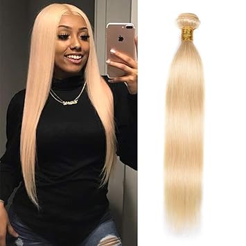 Amazon Com New Year Gifts Xccoco 10a 613 Blonde Silk Straight