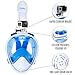 iClique Full Face Snorkel Mask - Tubeless Anti-Fog Anti-Leak Equipment for Adults Kids - 180 ° Panoramic Viewing - Free Swimming Waterproof Case for Phone - GoPro Adapter