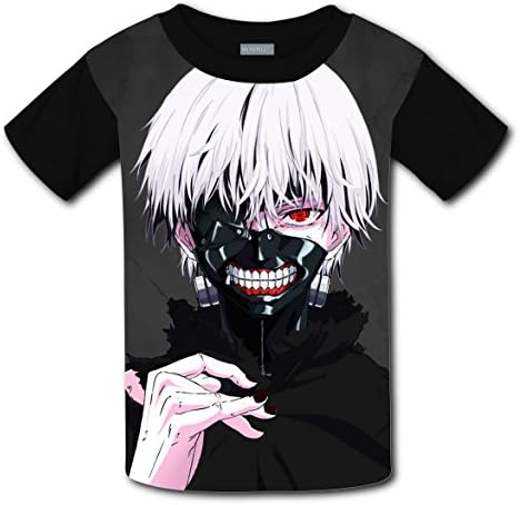 Fashion Design 3D Printer Tokyo-Ghoul Children 3D Printed Short Sleeve tees Round Neck T shirts XS