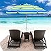 Snail 6 ft Outdoor Tilting Beach Umbrella Sun Shade for Fishing Sports Camping, Silver Coating Inside UV Protection, Aluminum Pole & Fiberglass Ribs, Carry Bag Included