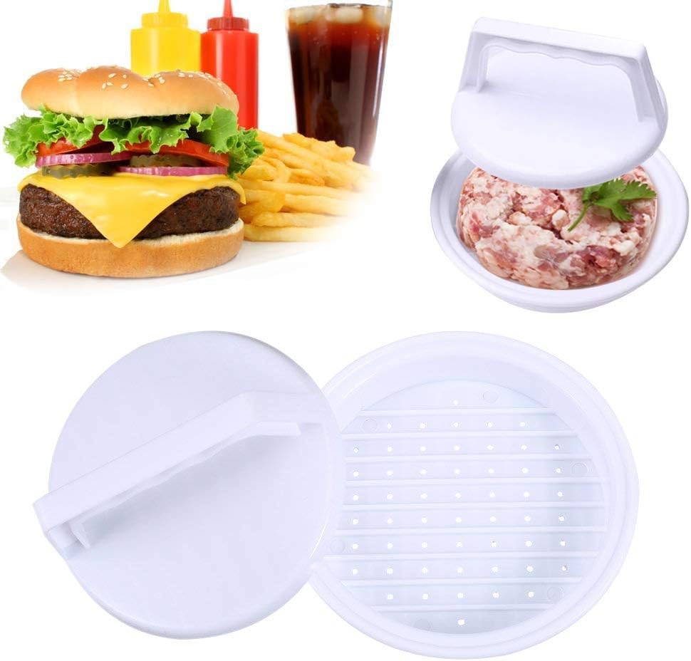 MiaZhou Hamburger Meat Press Tool Set Plastic Patty Meats Burger Maker Mold BBQ DIY Hamburgers Tools Kitchen Accessories